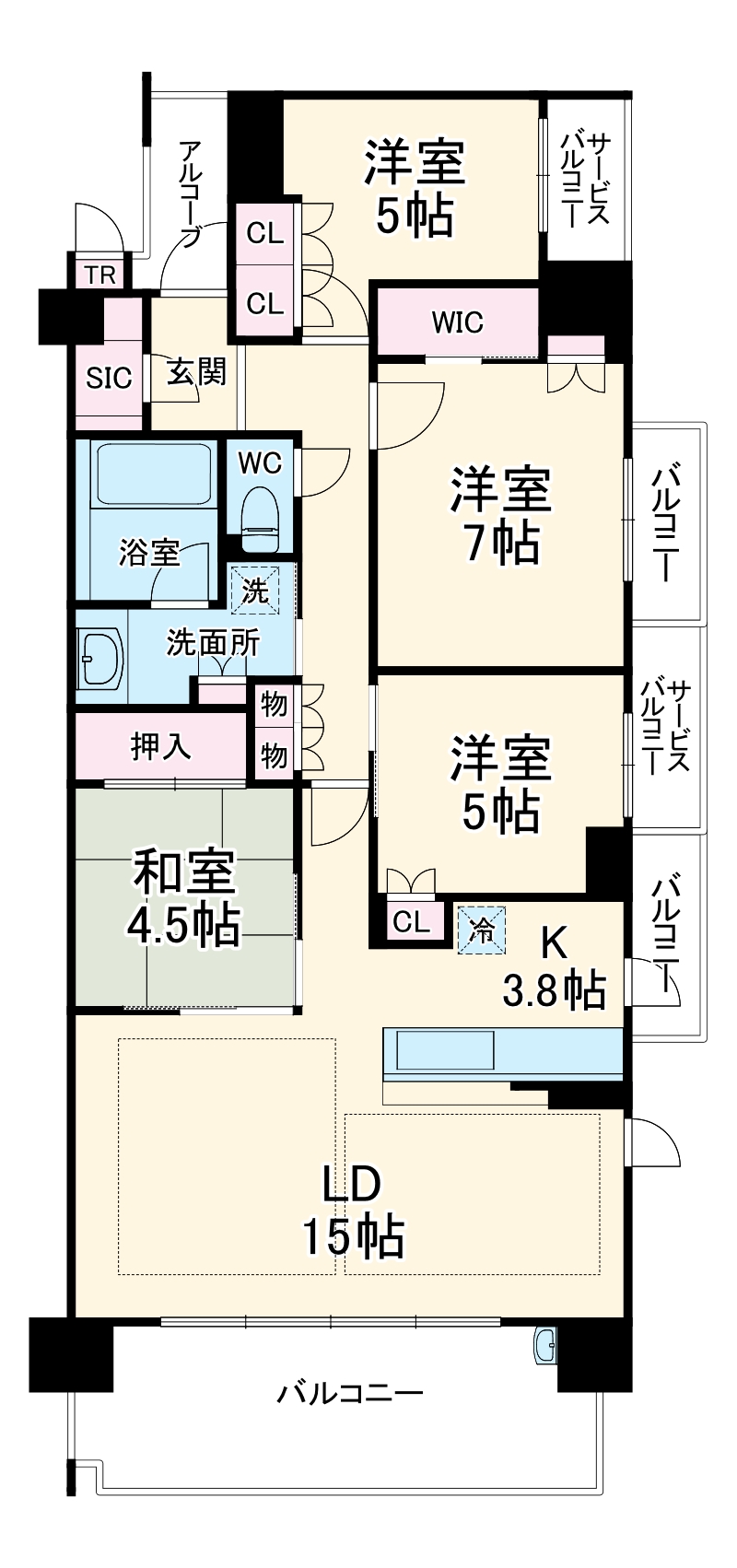 プレミスト徳重の間取り