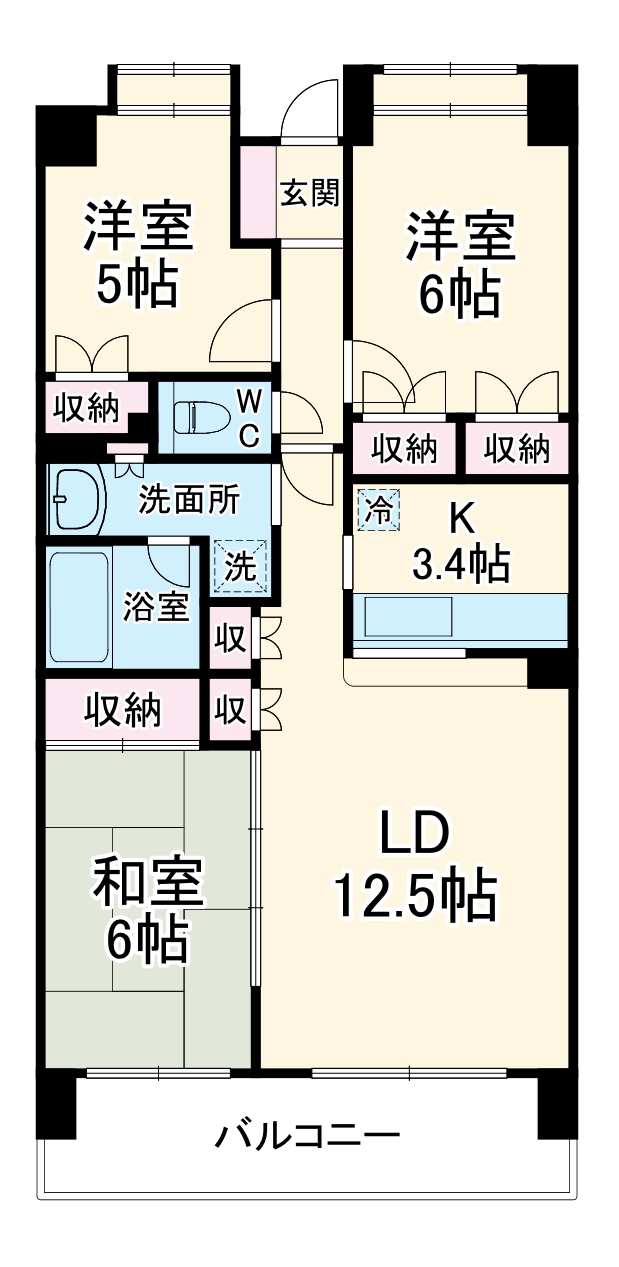 プランヴェール横浜三ツ境の間取り