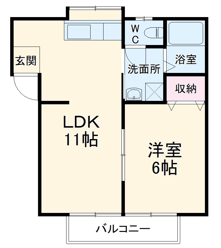 サンモリッツハイツBの間取り