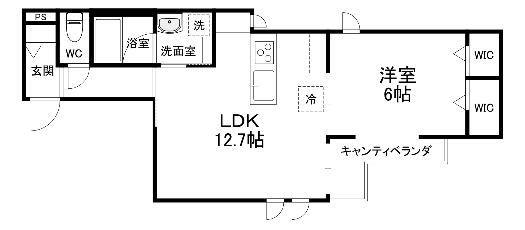 メゾン夕陽丘サウスコートの間取り
