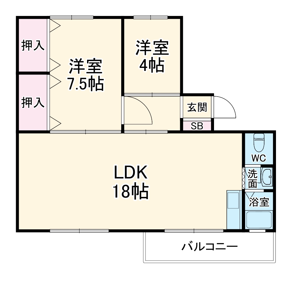 城東マンションの間取り