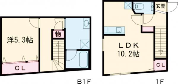 ＨＪ　ＰＬＡＣＥ　ＴＡＫＡＤＡＮＯＢＡＢＡの間取り