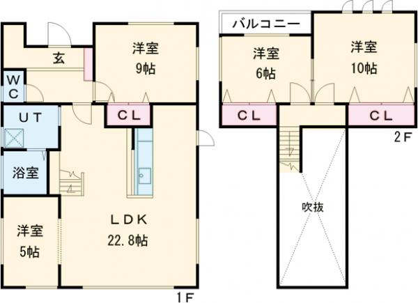 東峰貸家の間取り