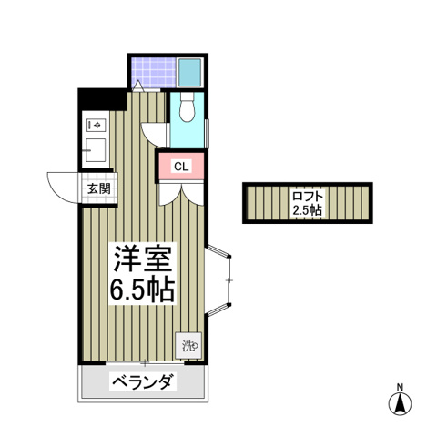 ベルクアインツ・101号室の間取り