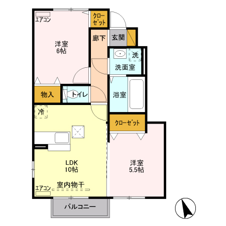 コンフォート Aの間取り