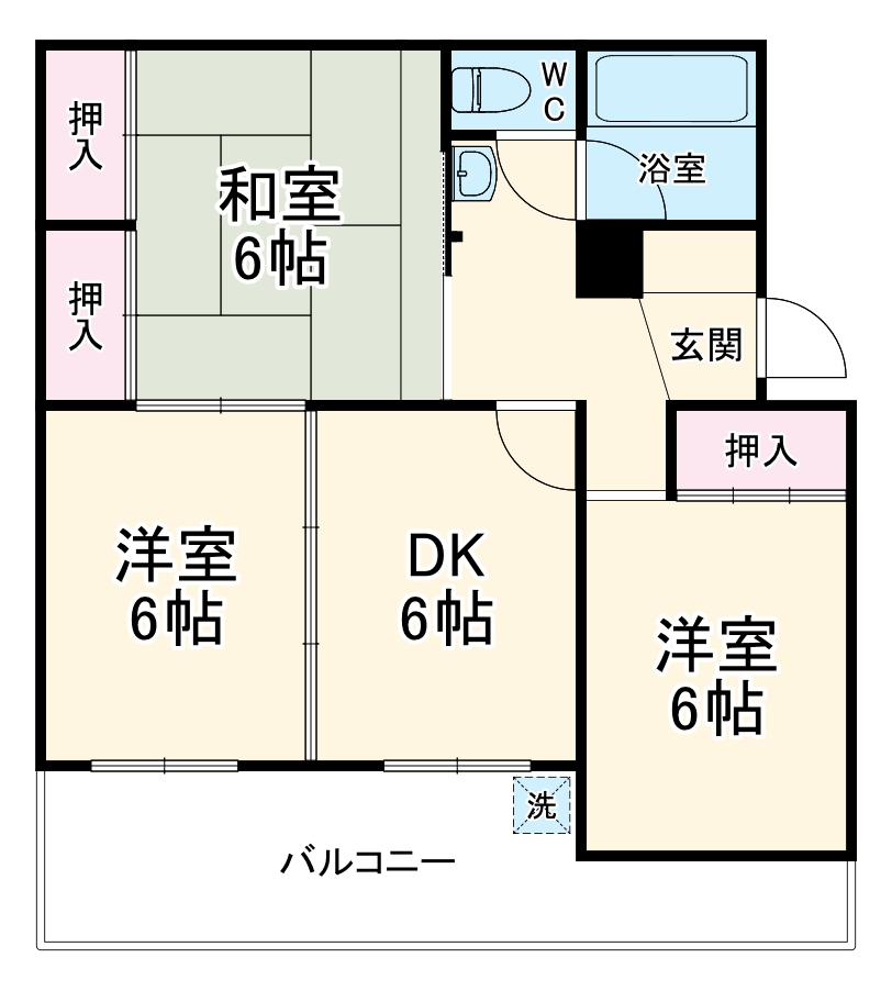 長鶴コーポの間取り