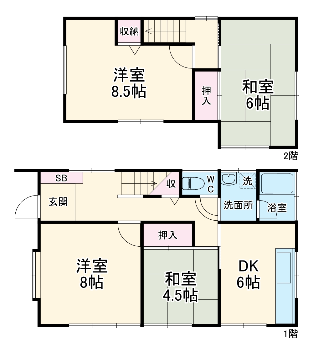 園生町戸建・1号室の間取り