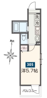 MELDIA大宮北Aの間取り