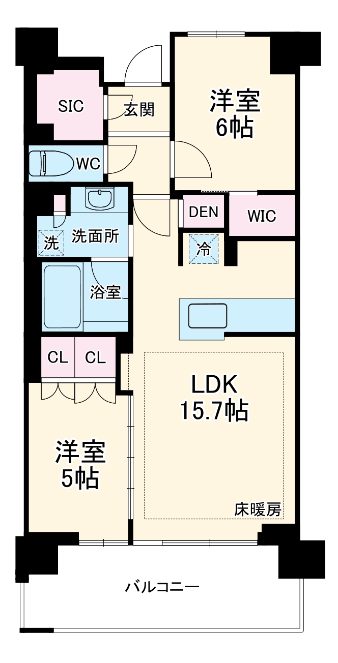 プラウド中央林間の間取り