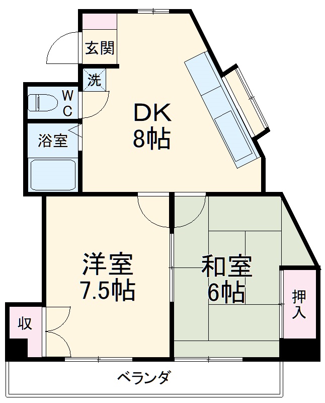 リバーハイム711の間取り