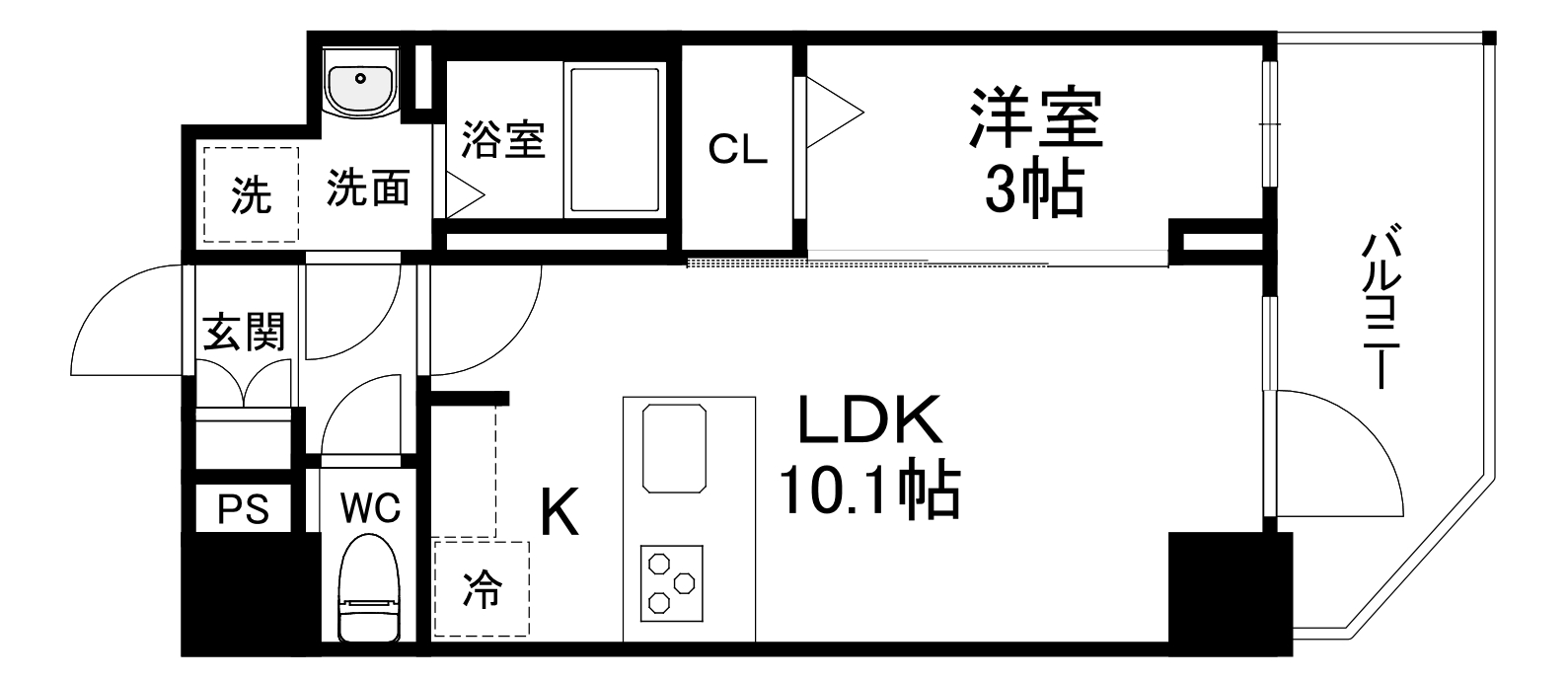 S-RESIDENCE福島玉川Unoの間取り
