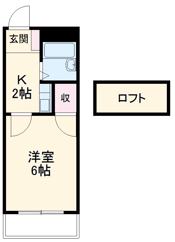 アビタシオン平安通・104号室の間取り