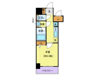 リーフコンフォート本厚木・1302号室の間取り