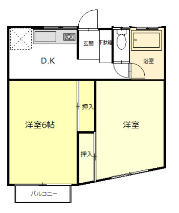 大森コーポの間取り