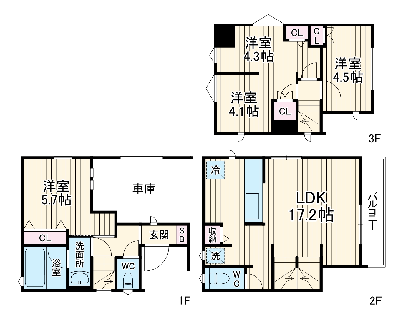 宮本6丁目貸家の間取り