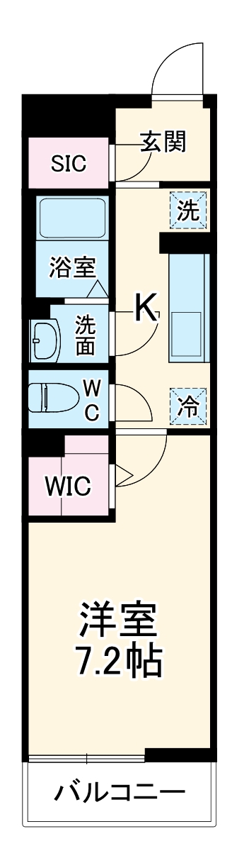 ヴィラ立場・102号室の間取り