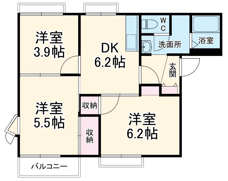 フレグランス西台Bの間取り