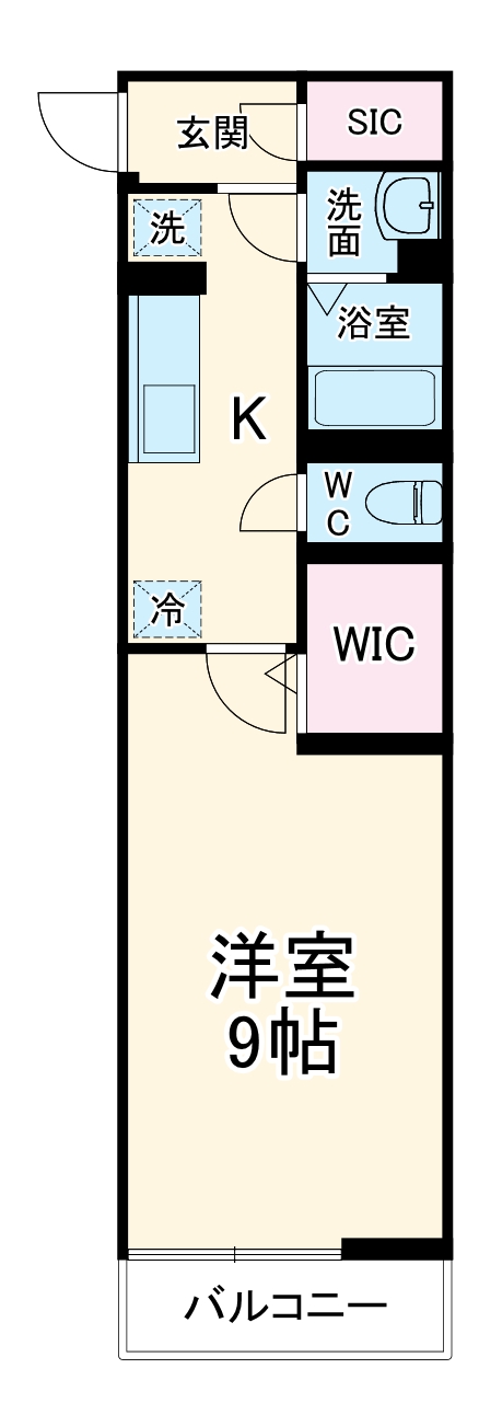 ヴィラ立場・110号室の間取り