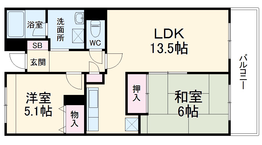 ベルク長岡京の間取り