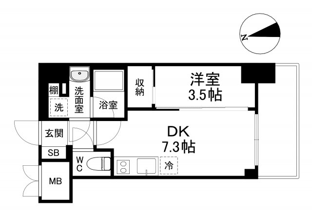 エスリードレジデンス大阪天王寺の間取り