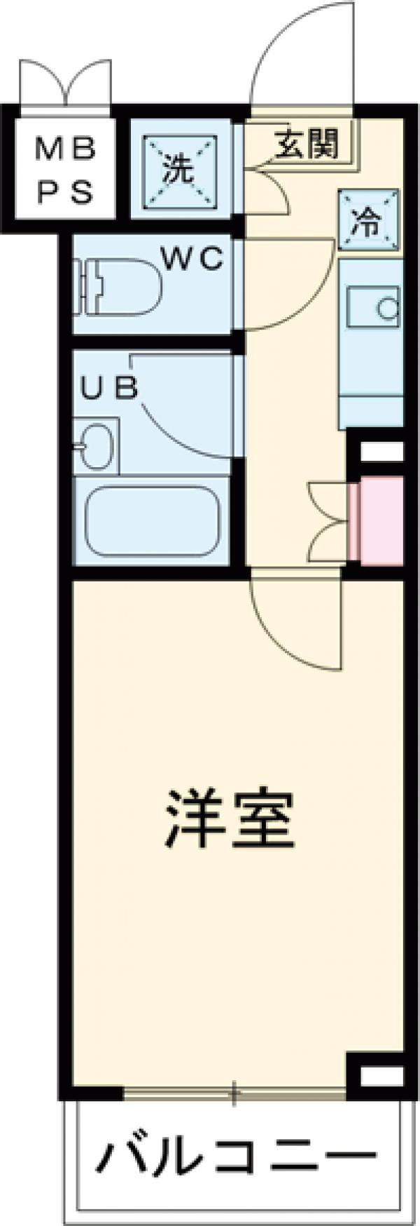 ルーブル早稲田六番館・0208号室の間取り