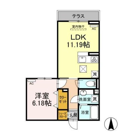 アヴァンス中村南の間取り