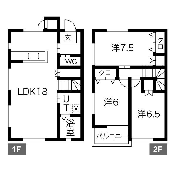上戸祭4丁目メゾネットの間取り