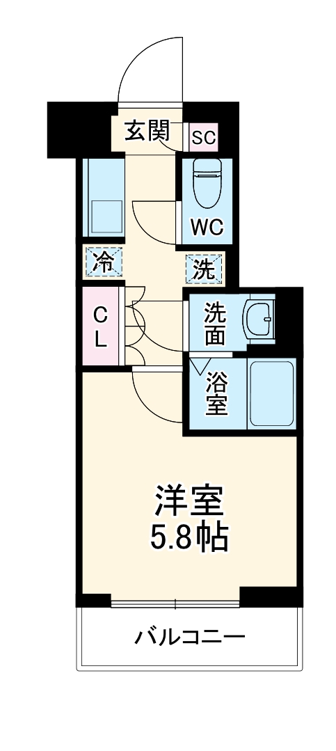 クレヴィスタ横浜大口の間取り