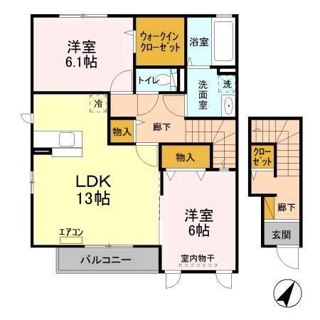 ボヌール Aの間取り