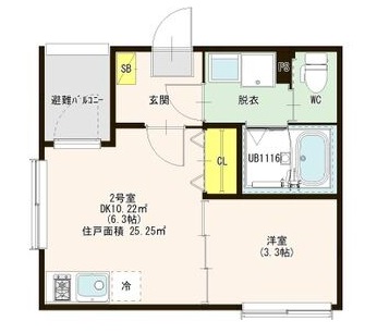 ハーモニーテラス荒子町Ⅱの間取り