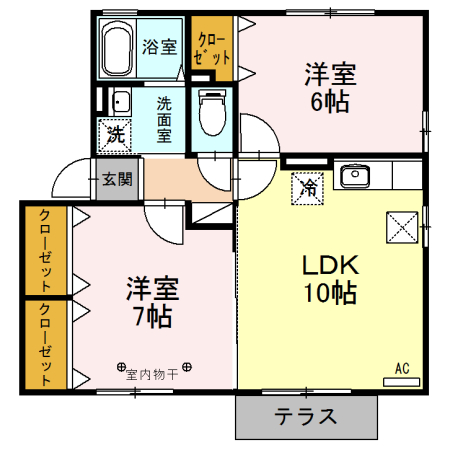 コーポ栄 Ⅲの間取り