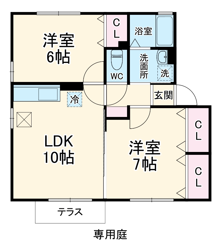 コーポ栄 Ⅲの間取り