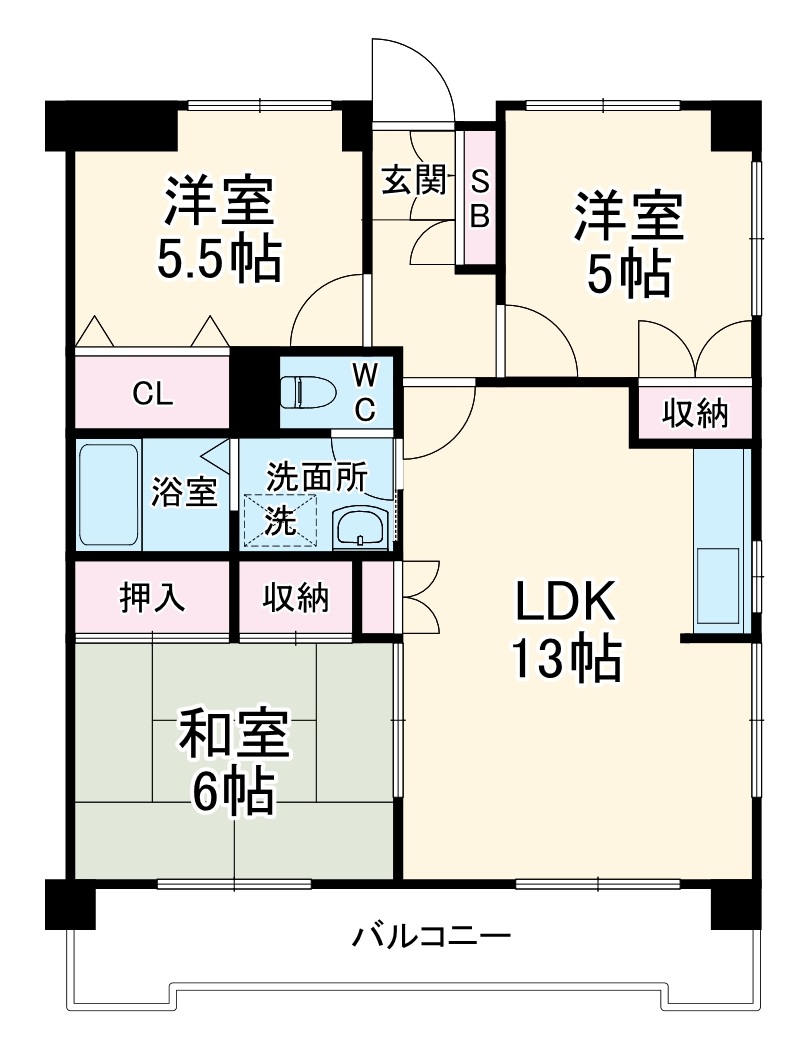 ベルメゾン大東の間取り