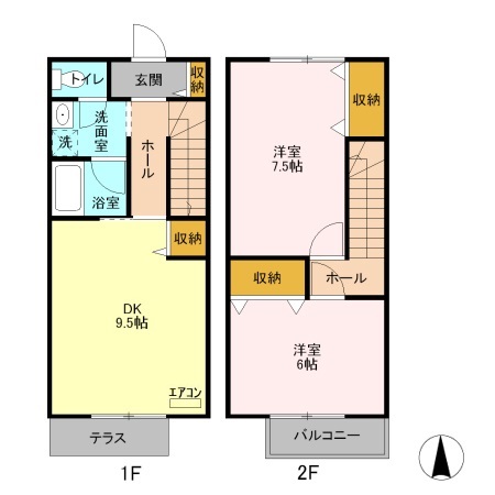 レピュート岡部 Bの間取り