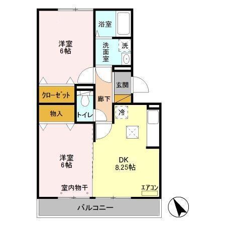 ラフォーレ上ノ台 Bの間取り