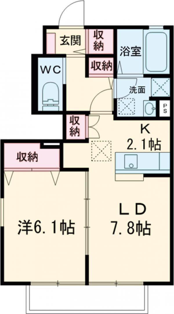 プチフルール Ⅴの間取り