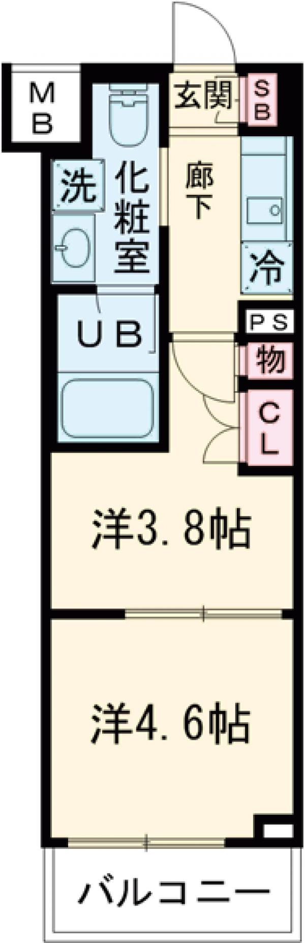 GENOVIA押上Ⅱ・304号室の間取り