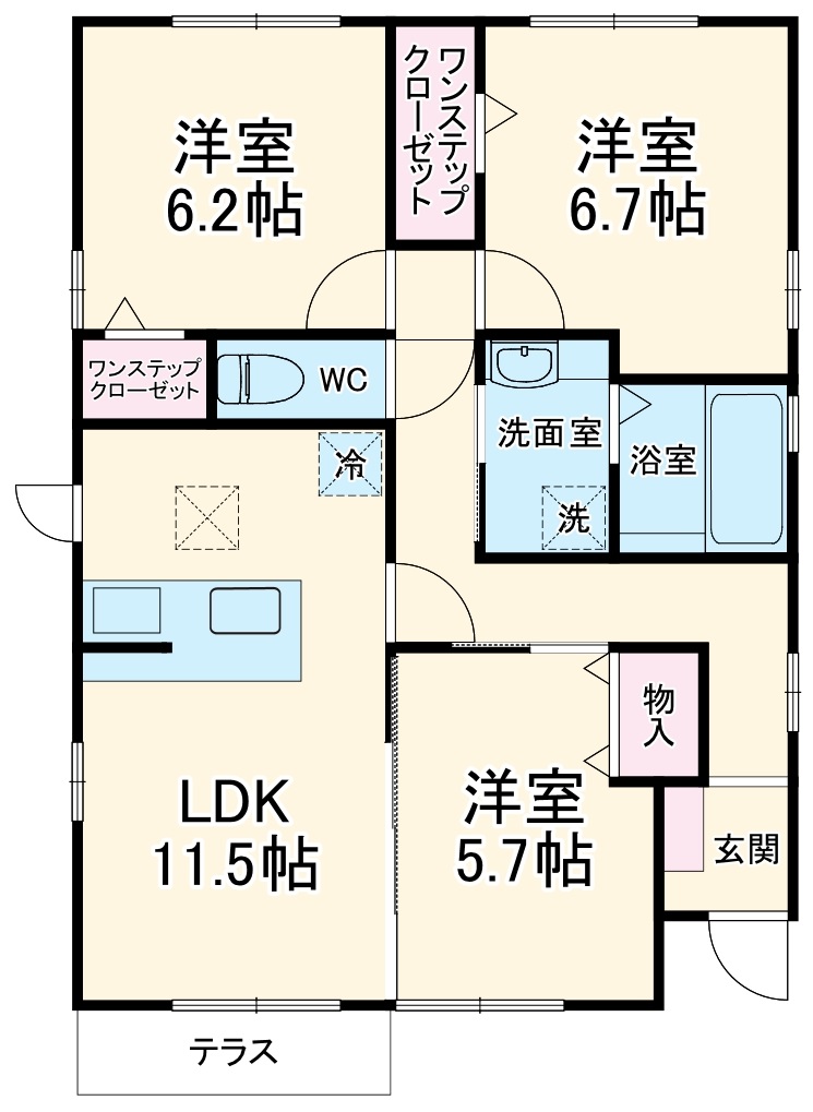 名塚町貸家 A の間取り