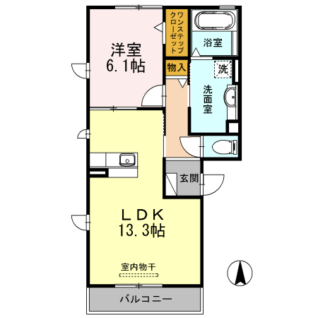 プレミール Aの間取り