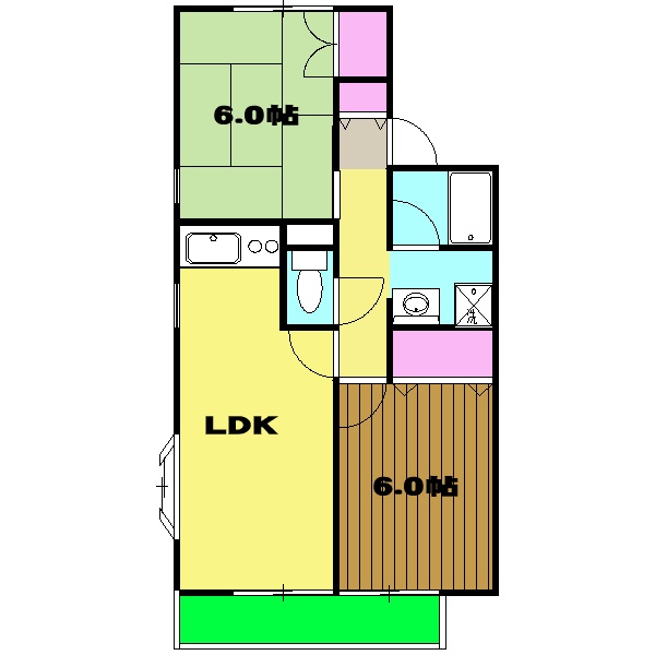 ドゥエル所沢Aの間取り