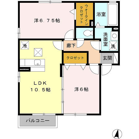 サニーハウス　Ａの間取り