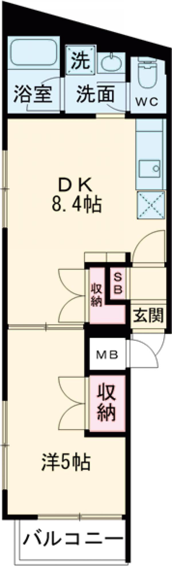 Palways高田馬場・101号室の間取り