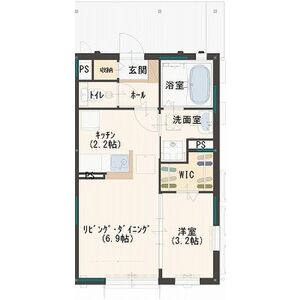 セリジェ越名 Dの間取り