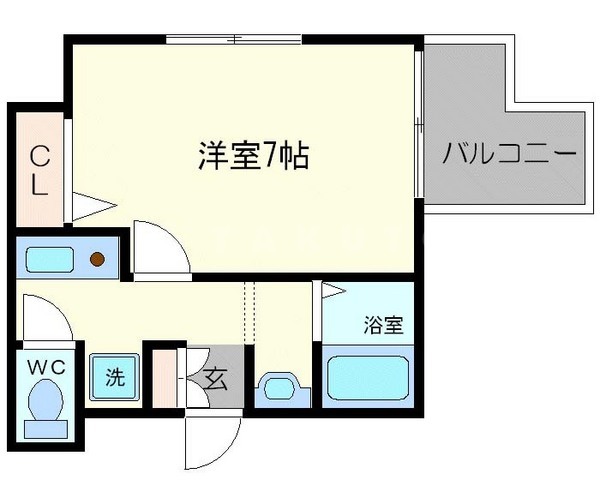 プロシード大阪梅田ポーションの間取り