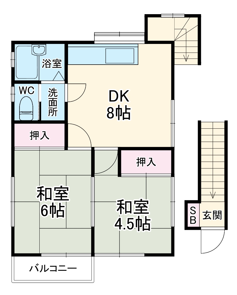 内田アパートの間取り