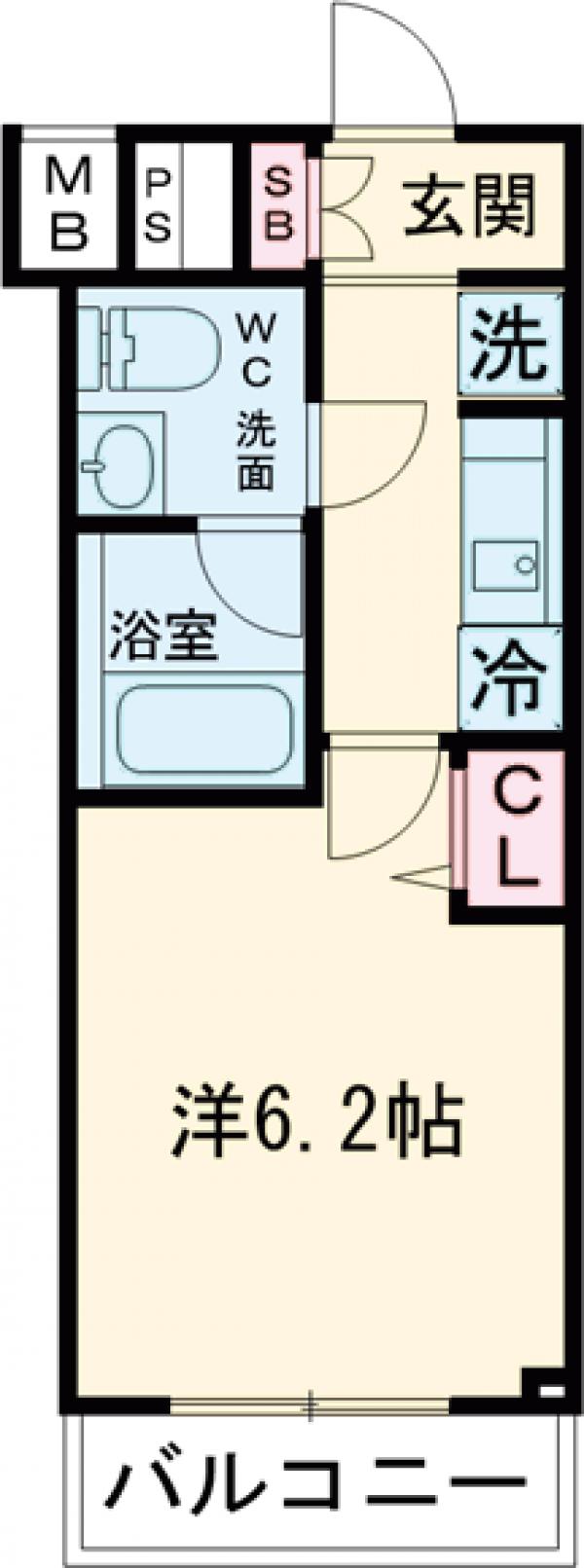 メインステージ北千住Ⅴ・605号室の間取り