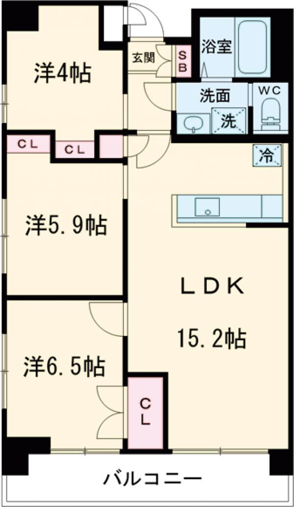アパートメントけやき通り中葛西の間取り