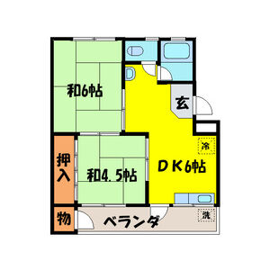 綾園ハイツの間取り
