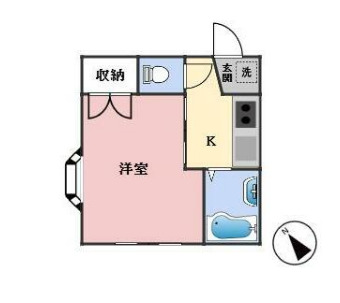 琥珀ハイツの間取り