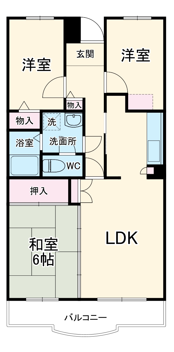 レジデンスせせらぎの間取り